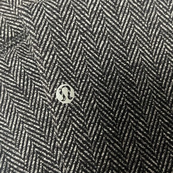 Lululemon herringbone High Waist Tie Gray Pattern Pockets Leggings Pants Size 6 - Picture 7 of 9
